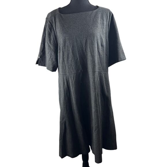 The Limited Collection Dark Gray Short Sleeve A Line Dress Size 16W NWT - Picture 1 of 13